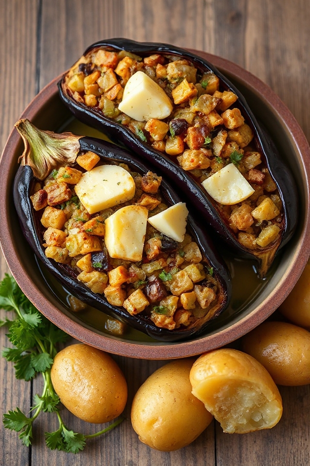 baked vegetarian eggplants recipe