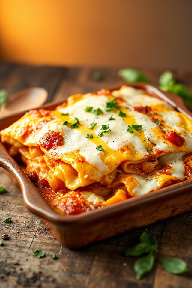 cozy vegetarian lasagna layers