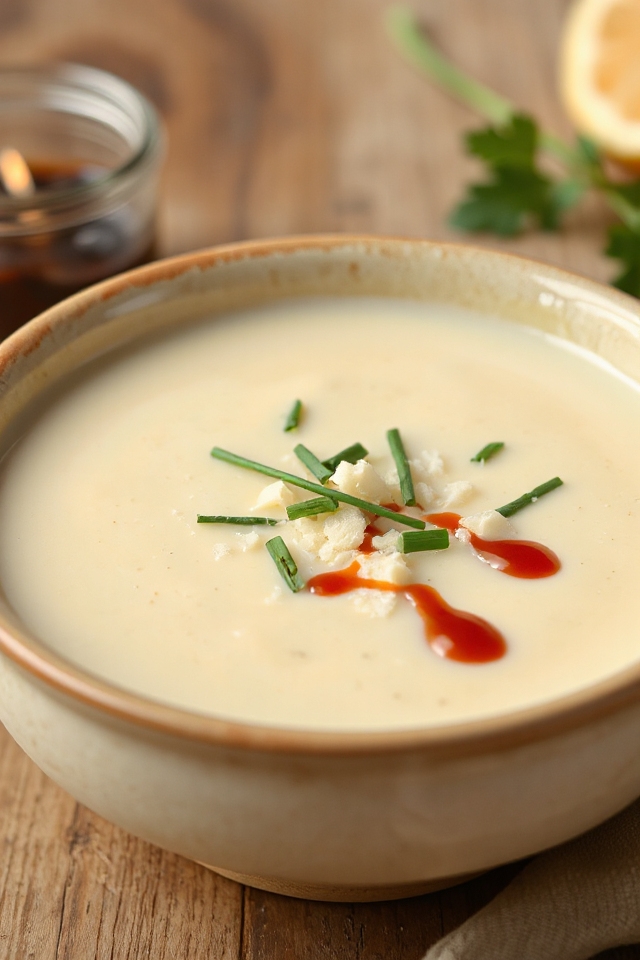 creamy cauliflower soup recipe