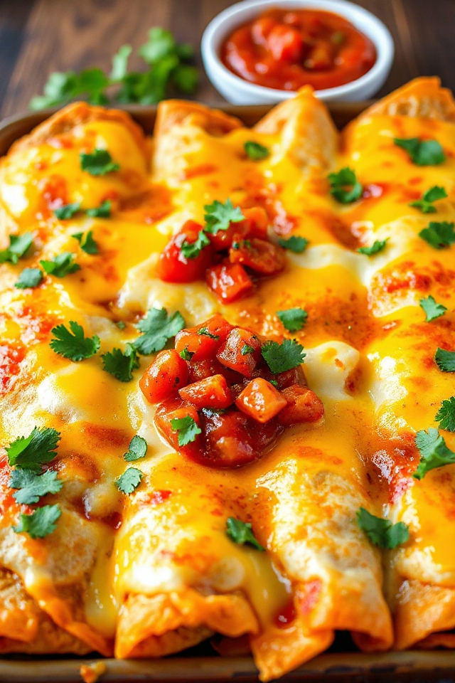 creamy vegetarian bean enchiladas