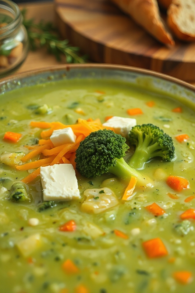 creamy vegetarian broccoli soup