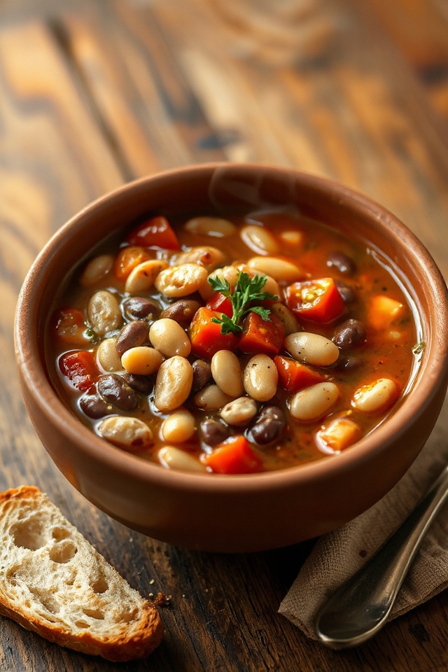 delicious vegetarian bean soup