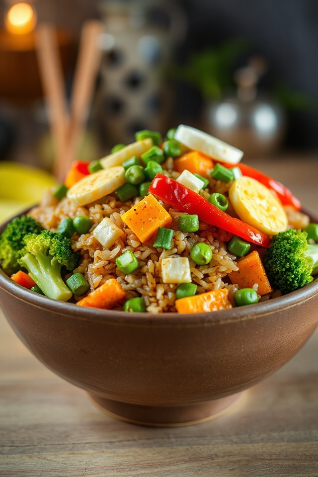 delicious vegetarian fried rice