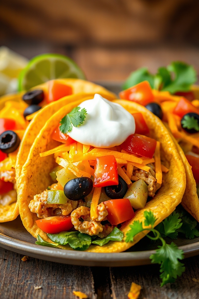 flavorful vegetarian taco filling