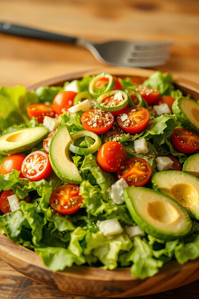fresh and vibrant vegetarian salad