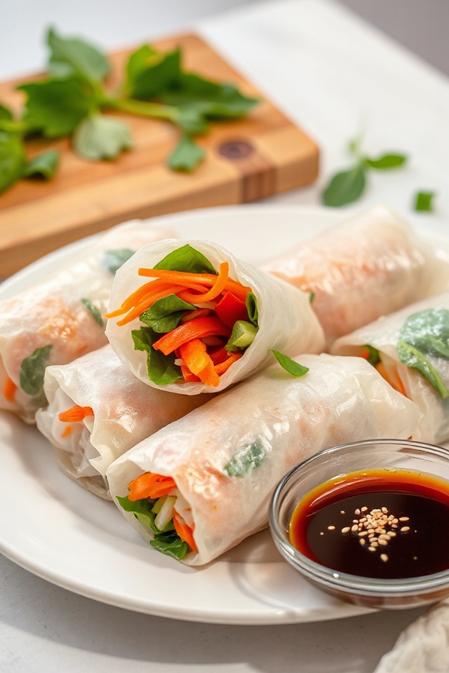 fresh vegetarian spring rolls