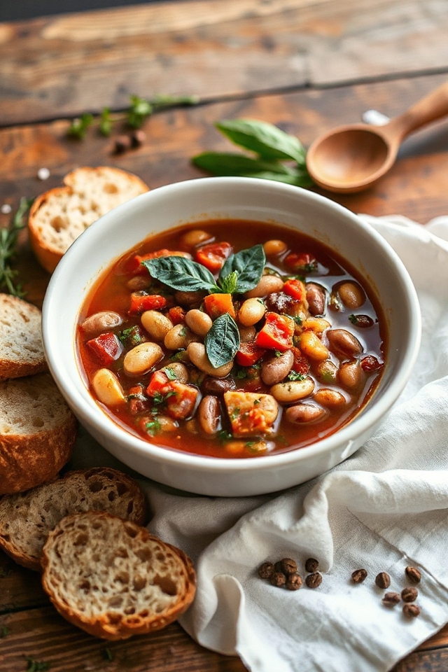 hearty vegetarian bean soup