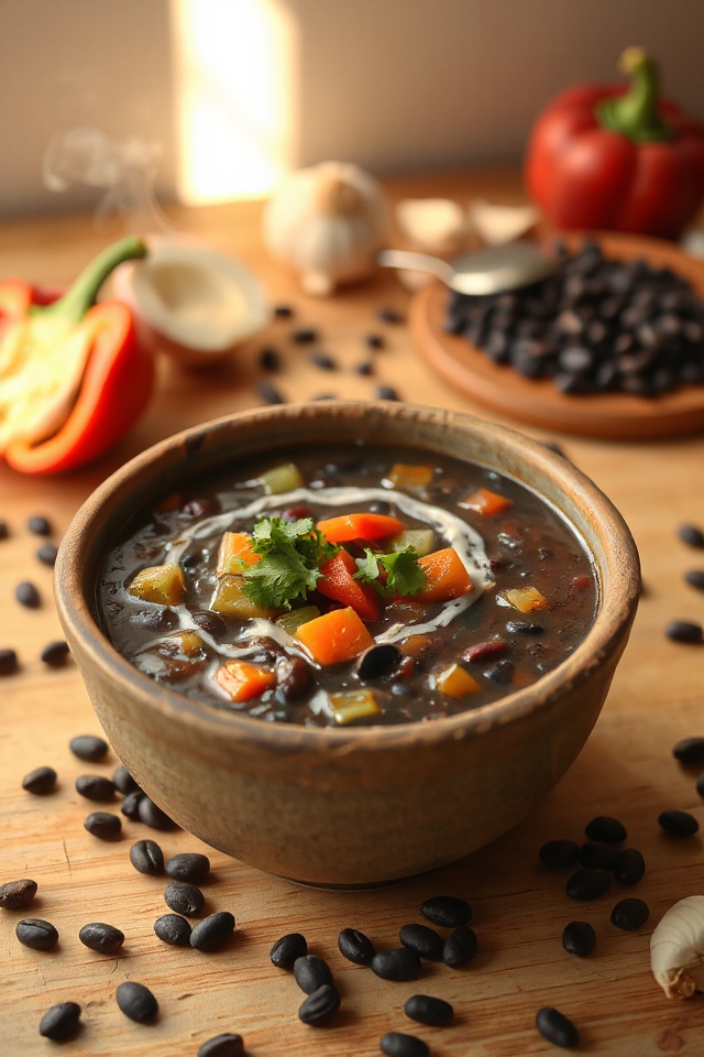 hearty vegetarian black bean soup
