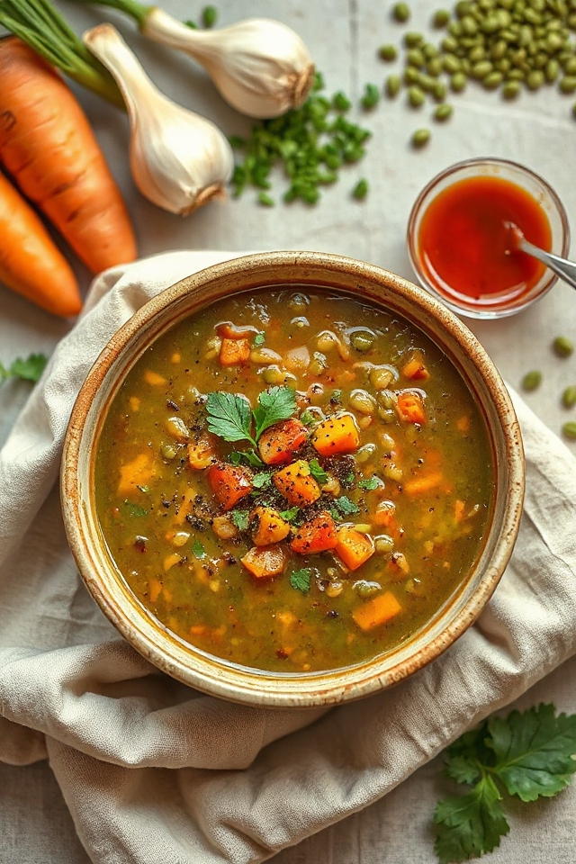 hearty vegetarian lentil soup