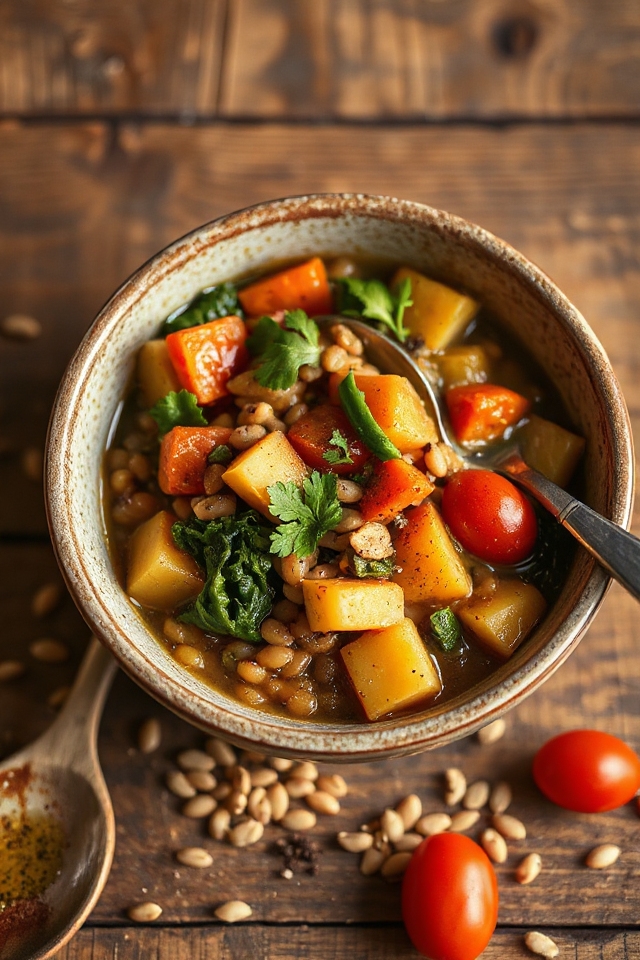 hearty vegetarian lentil stew