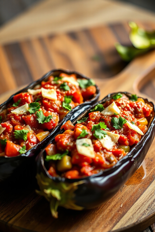 stuffed roasted eggplant recipe