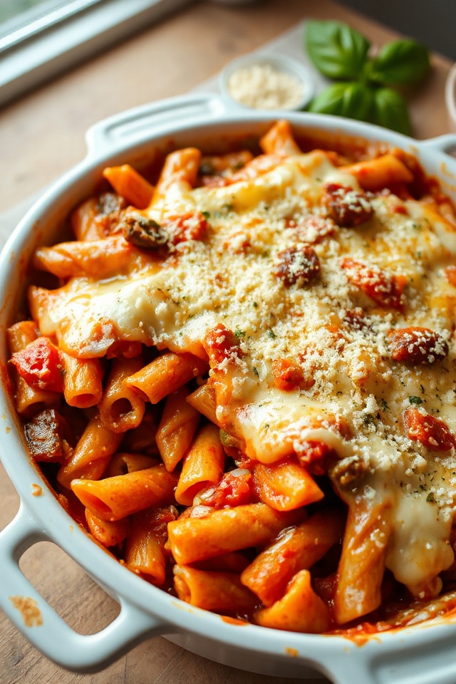 vegetarian baked ziti recipe