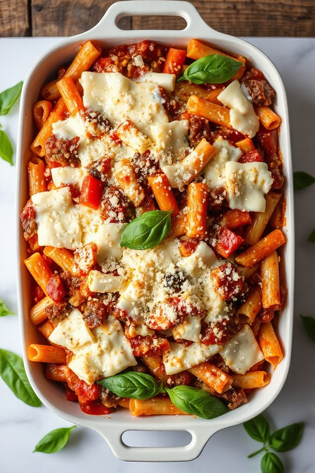 vegetarian baked ziti recipe