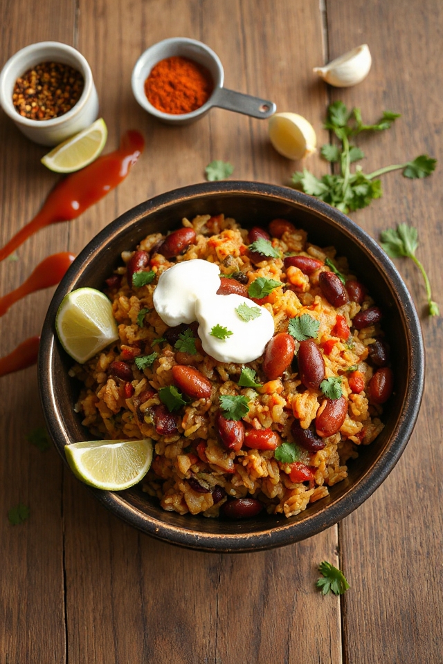 vegetarian beans and rice