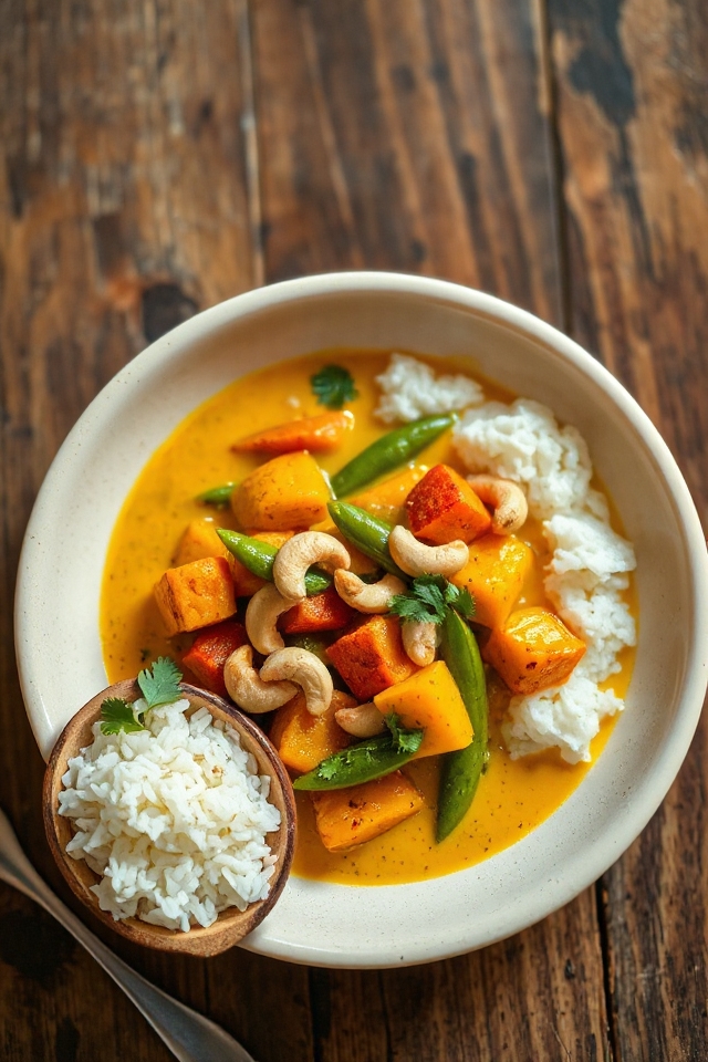 vegetarian coconut cashew curry