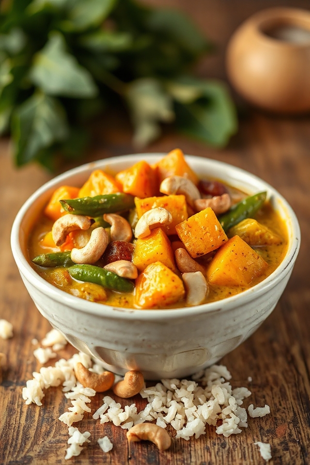 vegetarian coconut cashew curry