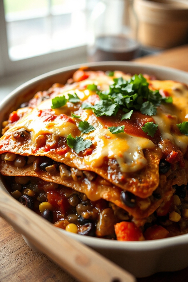 vegetarian enchilada lasagna recipe