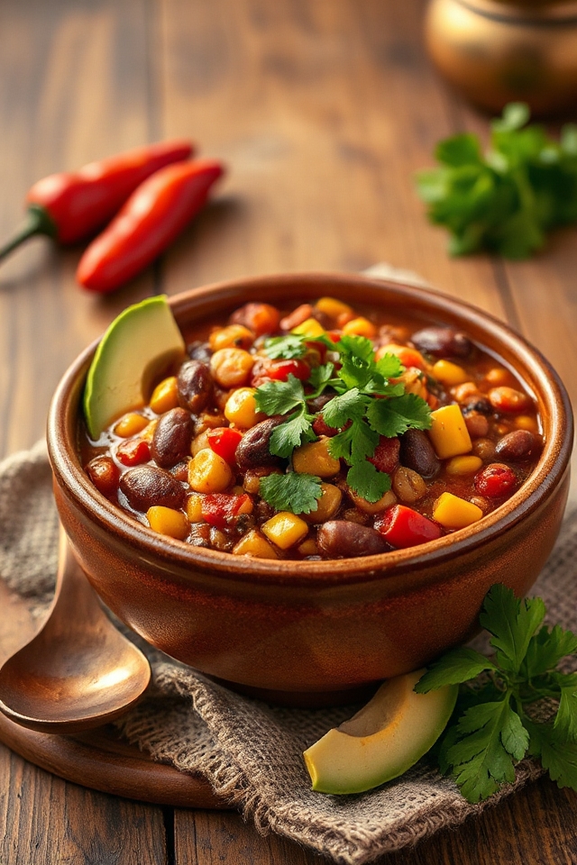 vegetarian five bean chili