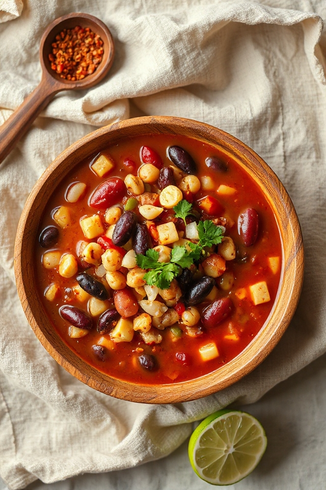 vegetarian five bean chili
