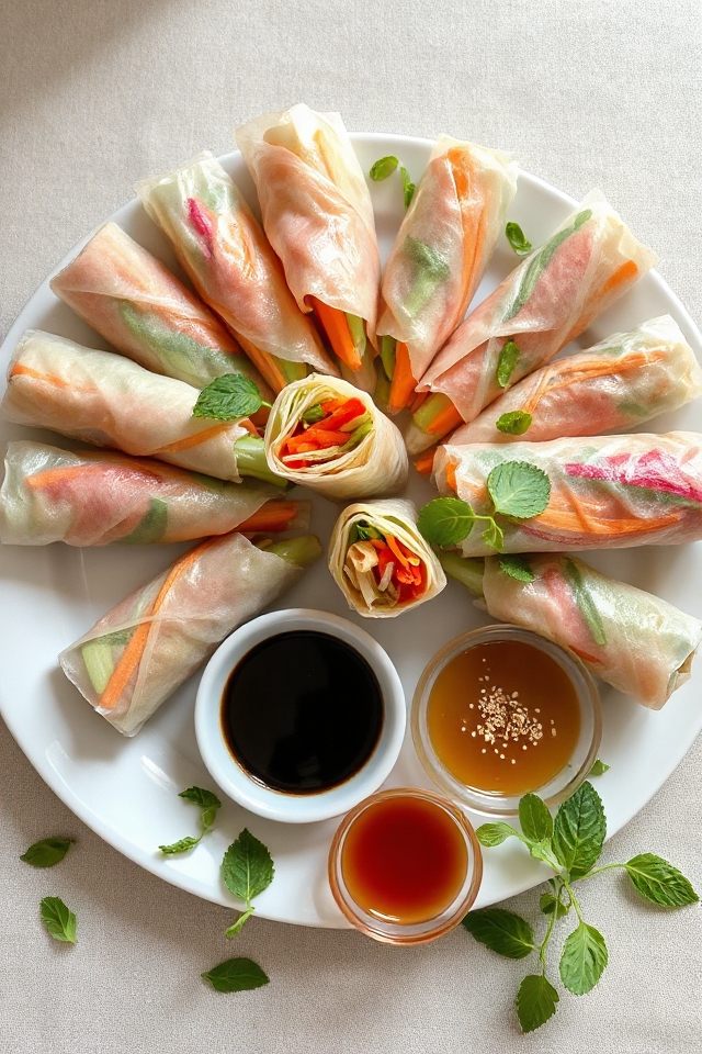 vegetarian fresh spring rolls