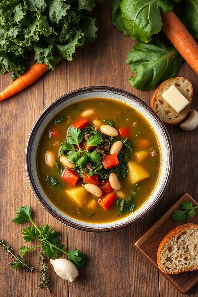 vegetarian kale soup recipe