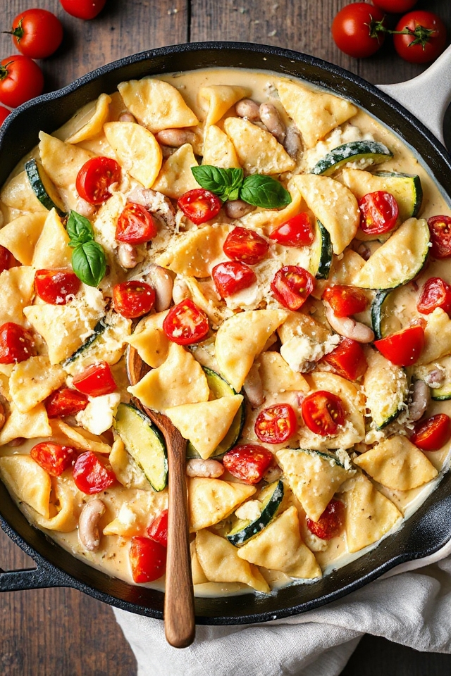 vegetarian lasagna skillet recipe