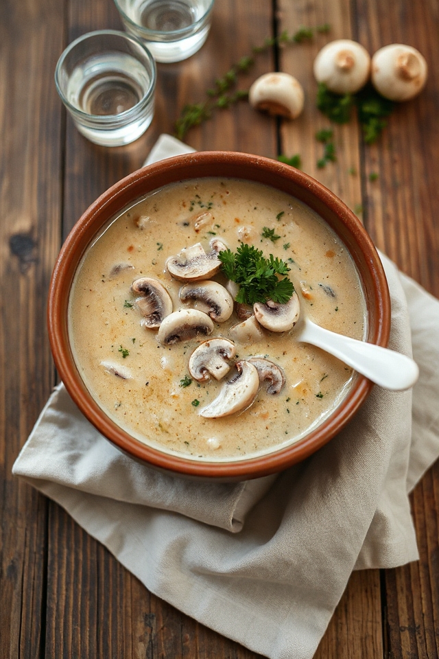 vegetarian mushroom soup recipe