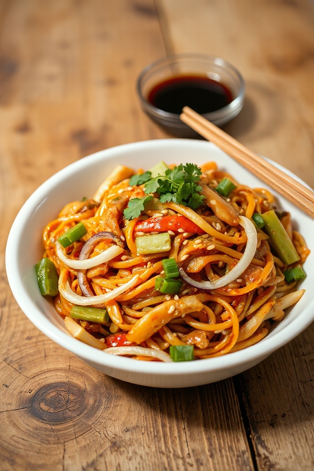 vegetarian noodle stir fry recipe