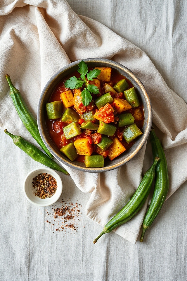 vegetarian okra curry recipe