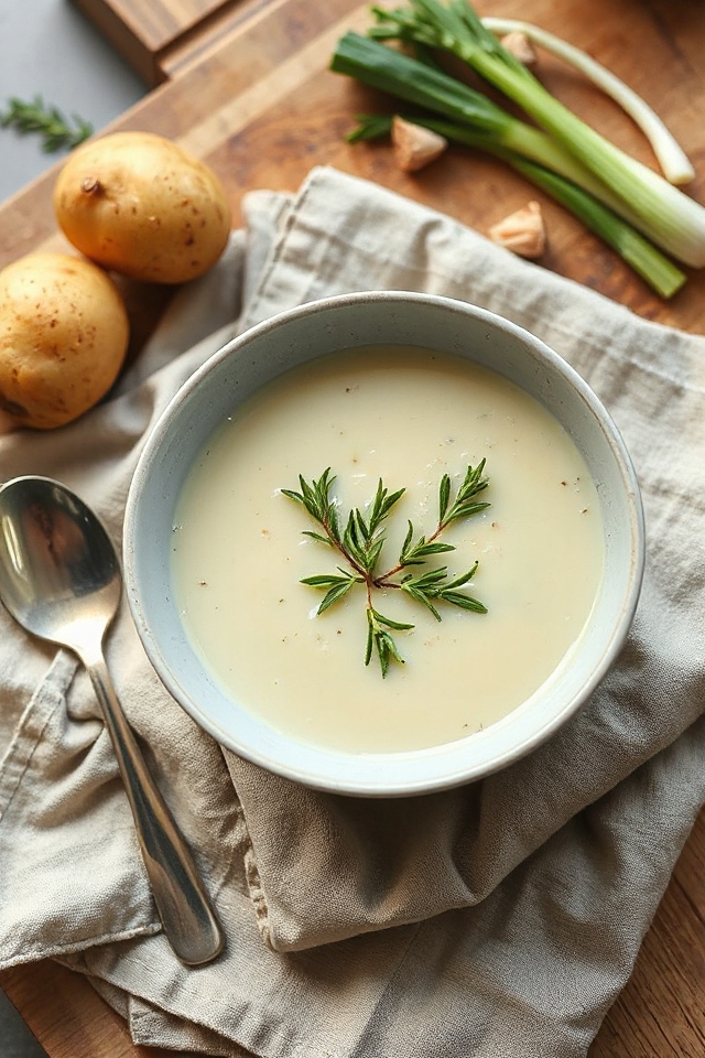 vegetarian potato leek soup