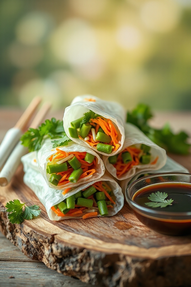 vegetarian rice paper rolls