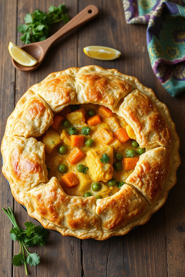 vegetarian samosa pie casserole