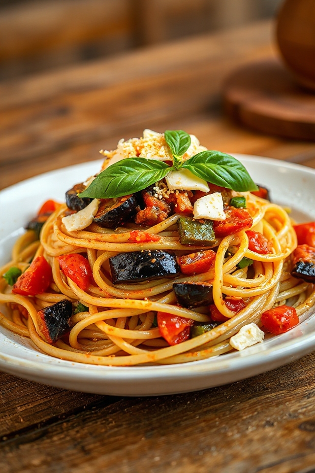 vegetarian spaghetti in crockpot