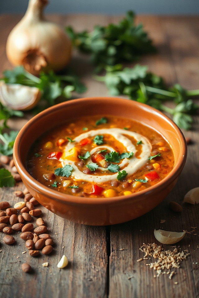 vegetarian spiced lentil soup