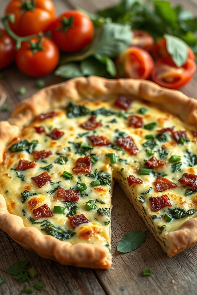 vegetarian spinach quiche recipe