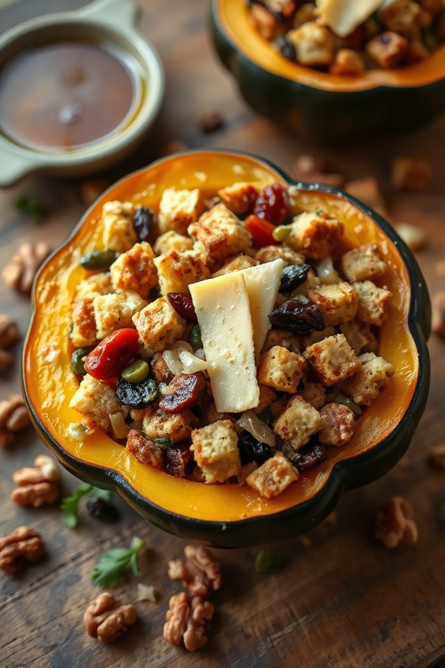 vegetarian stuffed acorn squash
