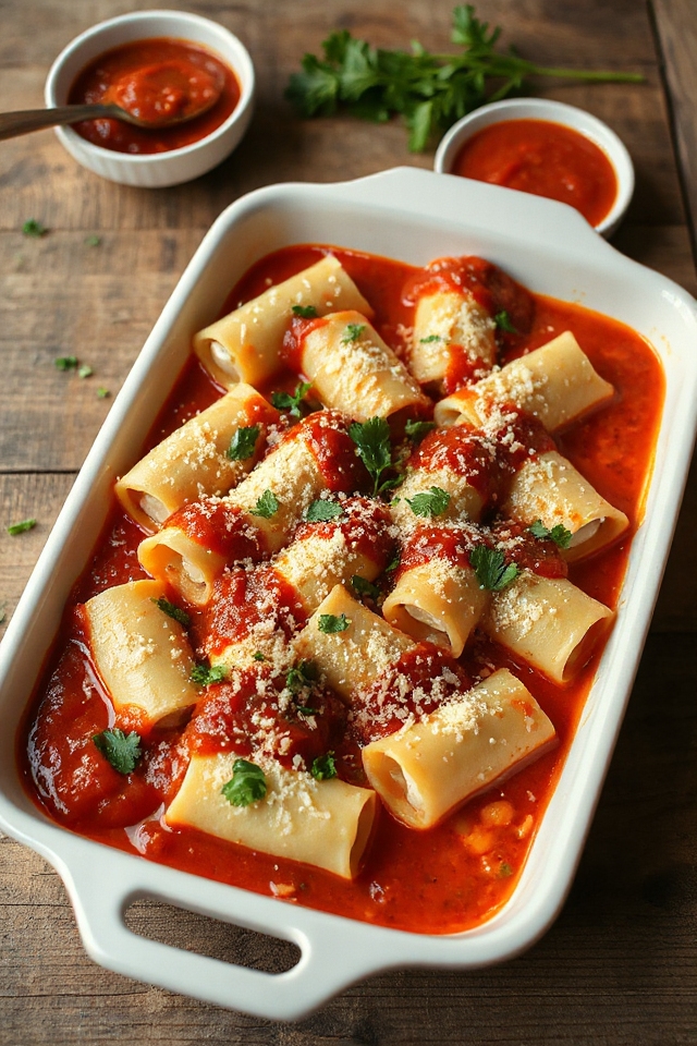 vegetarian stuffed pasta dish