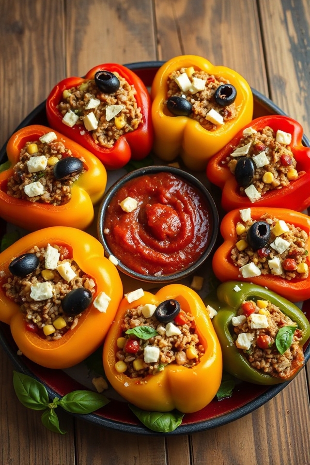 vegetarian stuffed peppers recipe