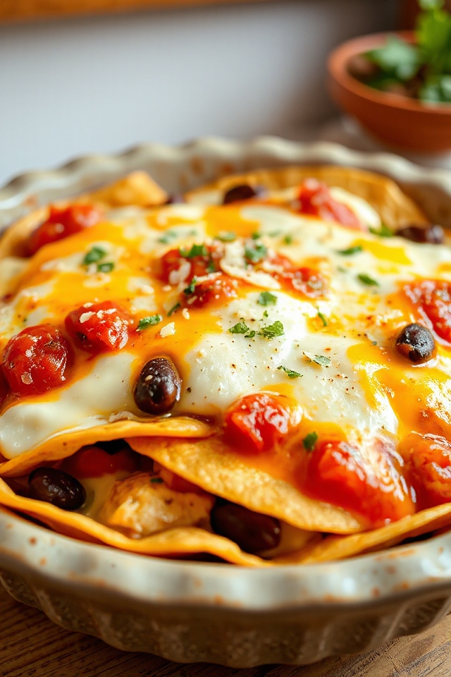vegetarian tortilla casserole recipe
