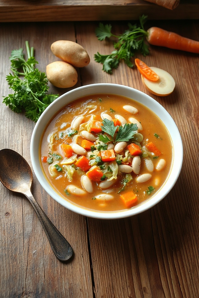 vegetarian white bean soup