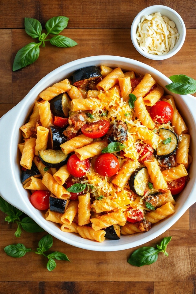 vegetarian ziti gratinee recipe